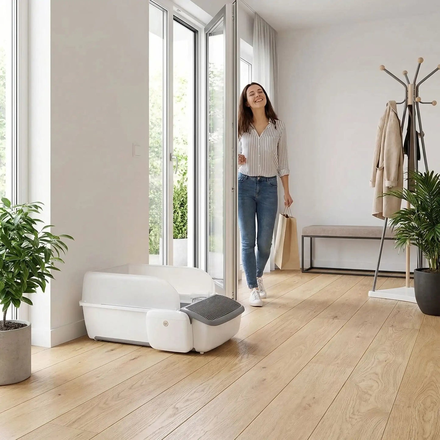 Bac a litiere semi automatique fraîcheur