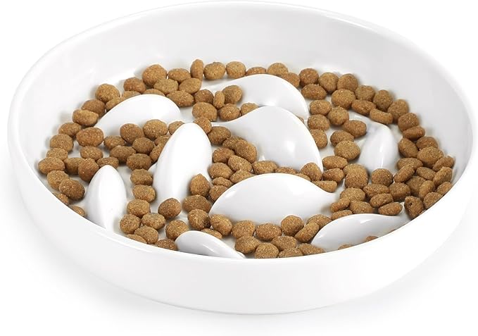 Gamelle anti glouton chat couleur blanche