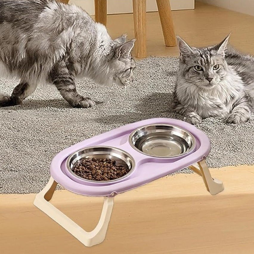 Gamelles chat deux chats gamelle couleur lilas