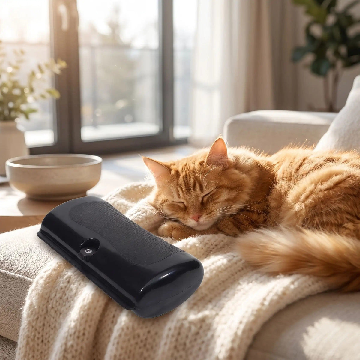 Brosse pour poils de chats présentation