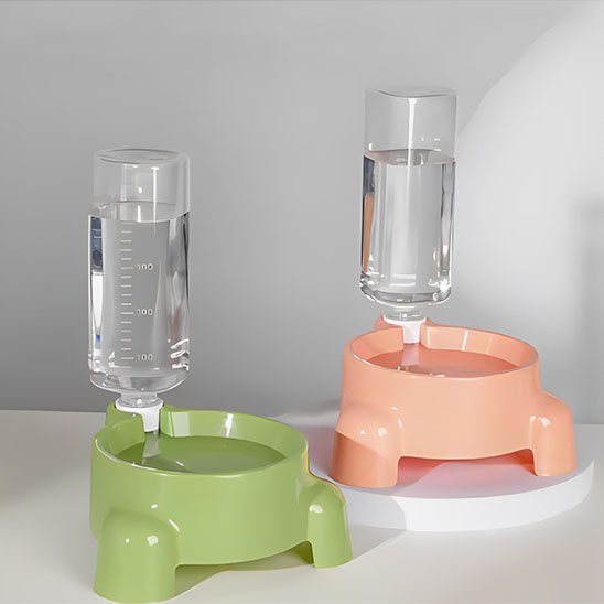 Distributeur eau chat couleur vert rose