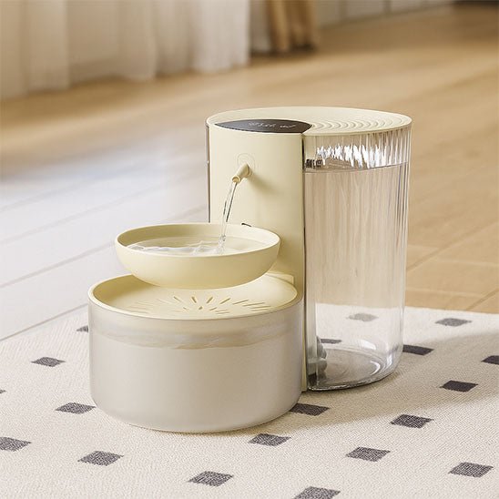 Fontaine a eau chat couleur beige