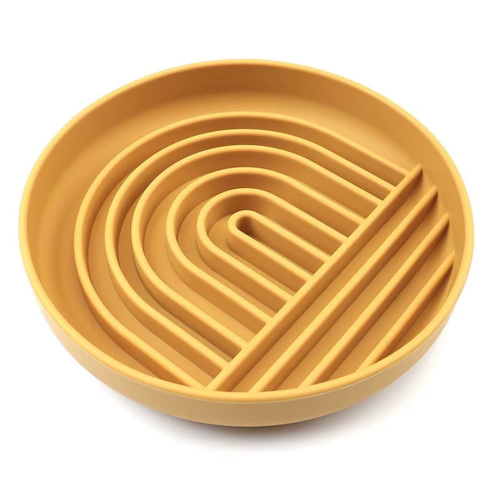 Gamelle anti-glouton chat gamelle couleur jaune