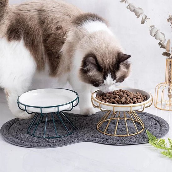 Gamelle chat chat mange support gamelle dore
