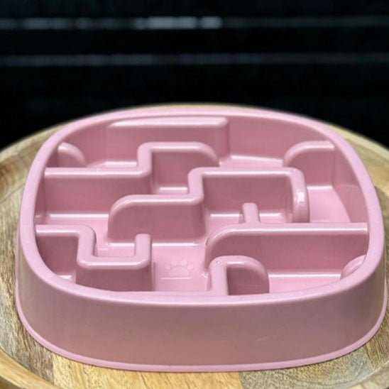 Gamelle pour chat anti glouton gamelle rose