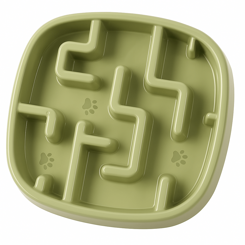 Gamelle pour chat anti glouton gamelle couleur verte