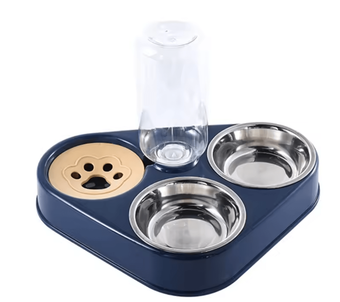 Gamelle pour chat couleur bleu fonce