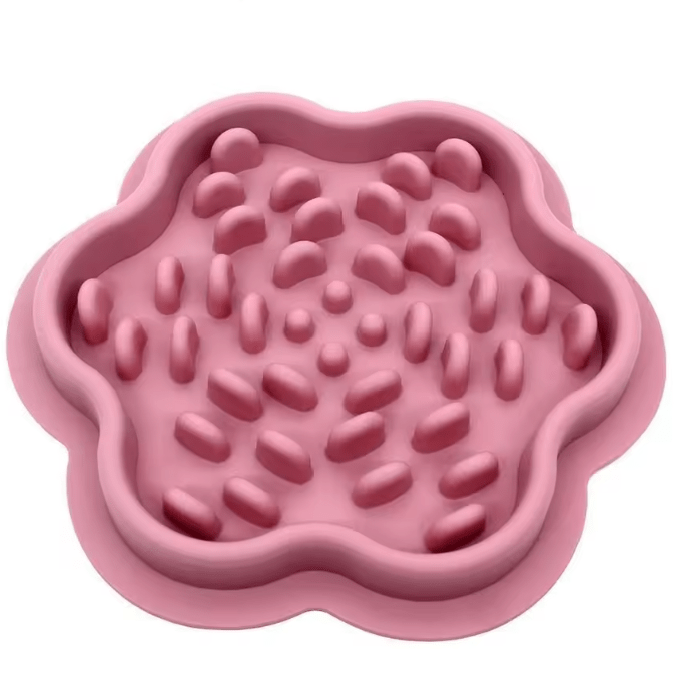 Gamelles anti glouton chat couleur rose