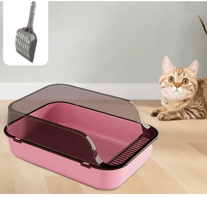 Bac a litiere pour chat bac couleur rose