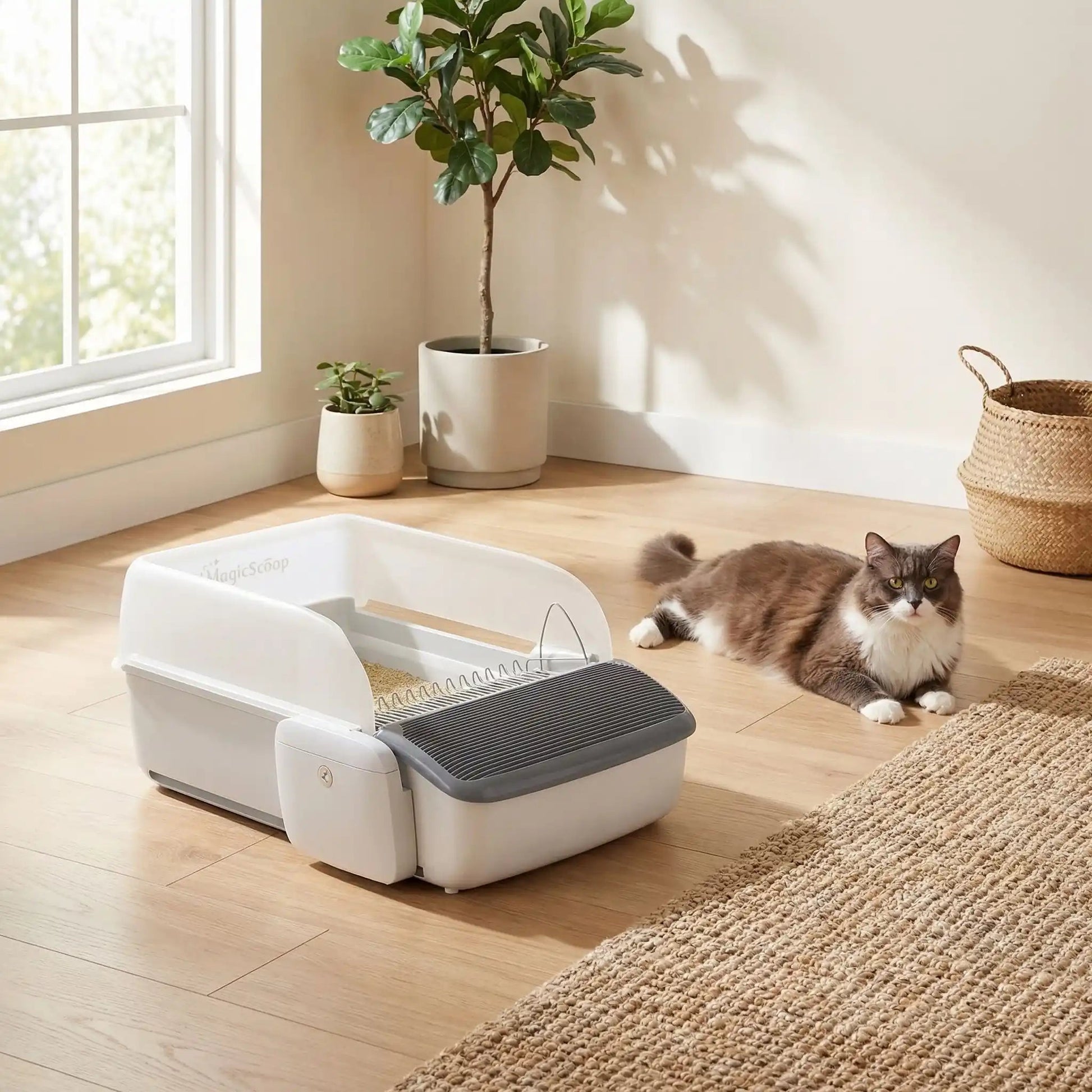 Bac a litiere semi automatique espace et confort