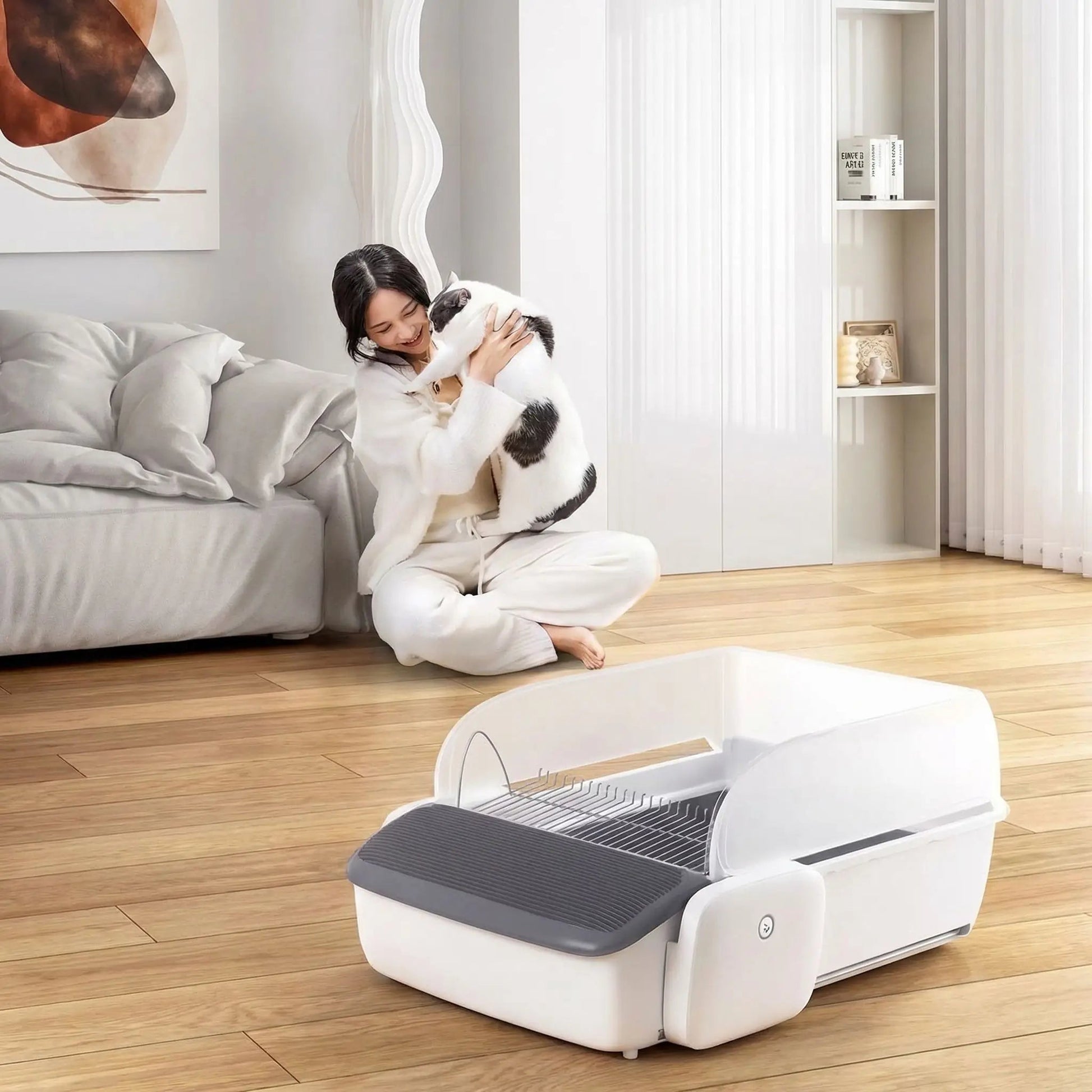 Bac a litiere semi automatique fin des corvées hebdomadaires