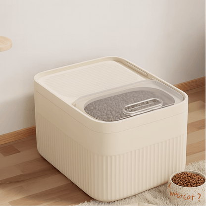 Boite a croquettes chat presentation boite couleur creme