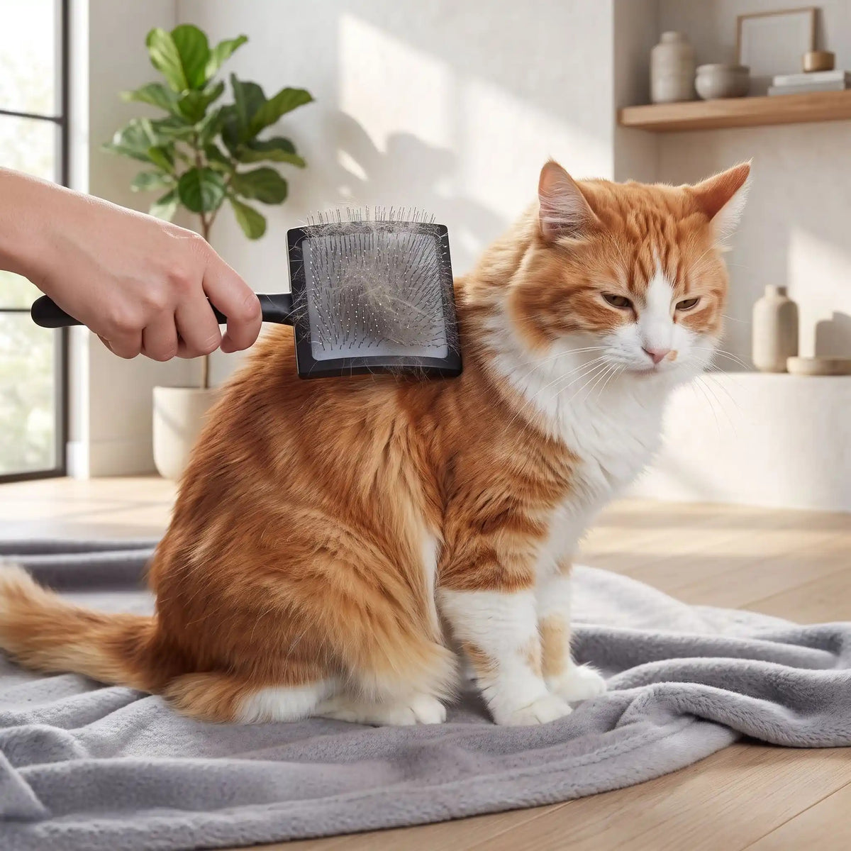 Brosse pour chat à poil long fini les poils