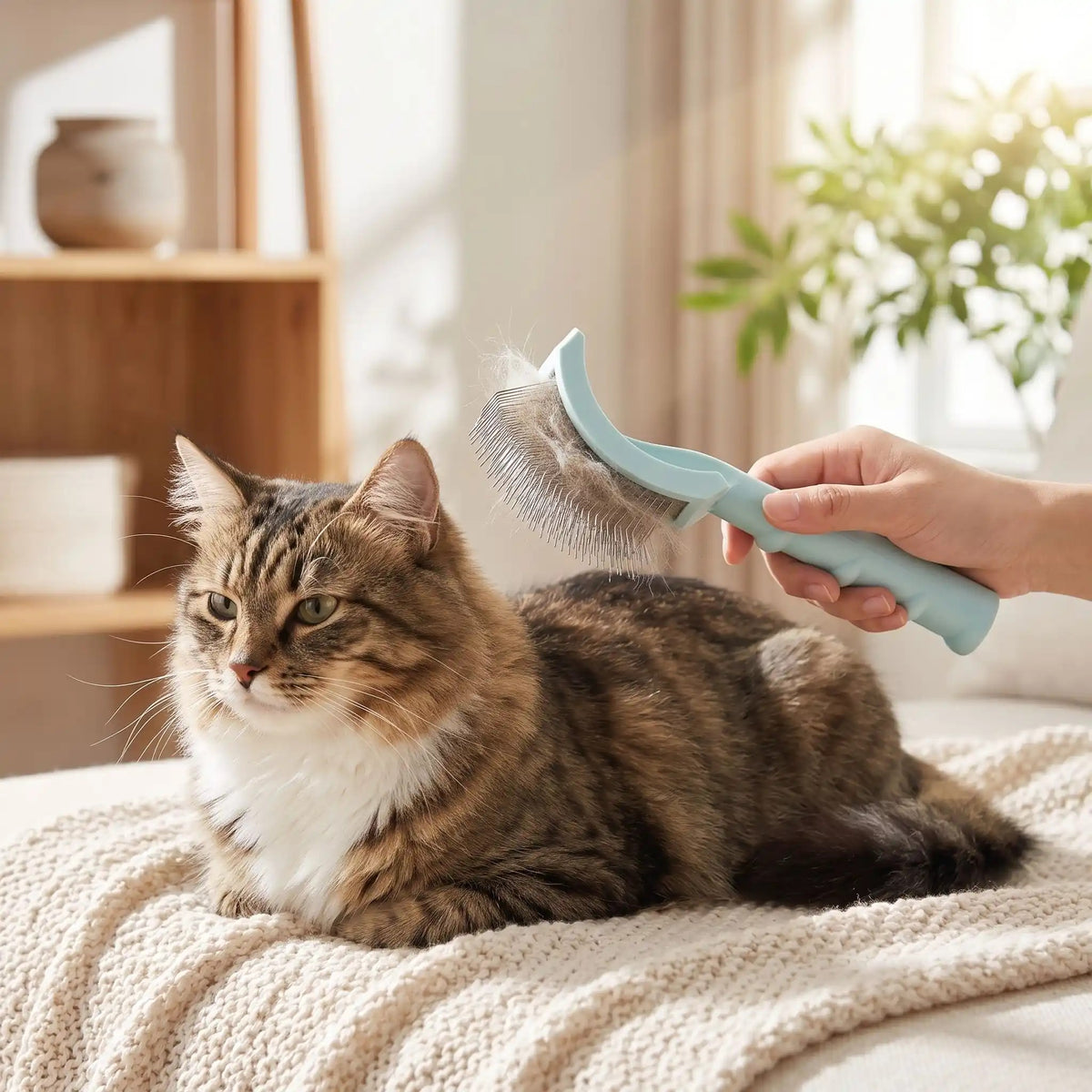 Brosse pour Chat Poil Long | Démêlante Douceur™