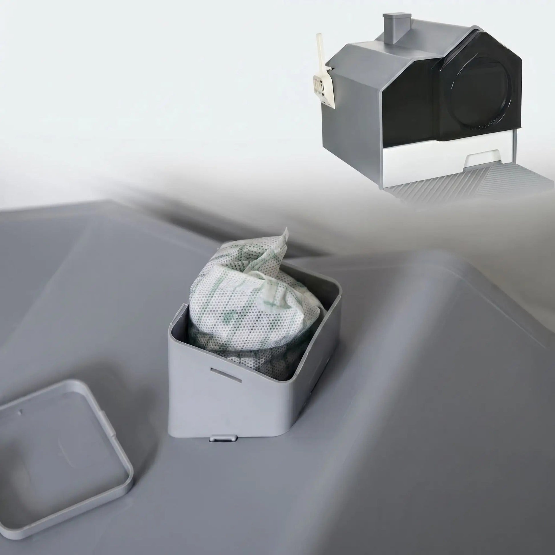 Chat maison de toilette systeme de filtration