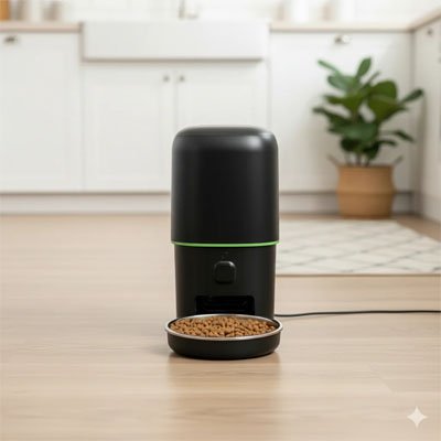 Distributeur automatique croquettes chat presentation