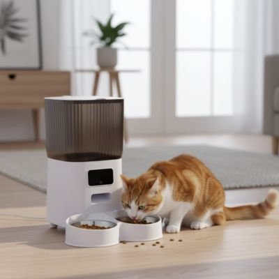 Distributeur de croquettes automatique chat chat mange distributeur double