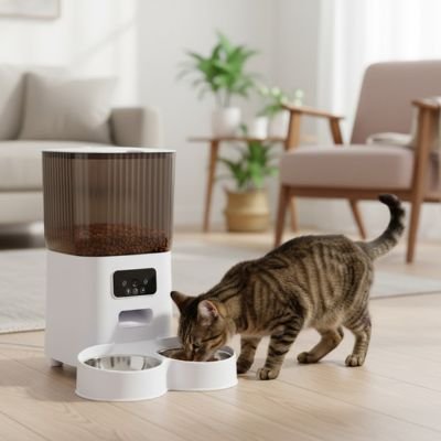 Distributeur de croquettes automatique chat chat tigre distributeur double