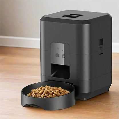Distributeur de croquettes automatique chat presentation distributeur couleur noir