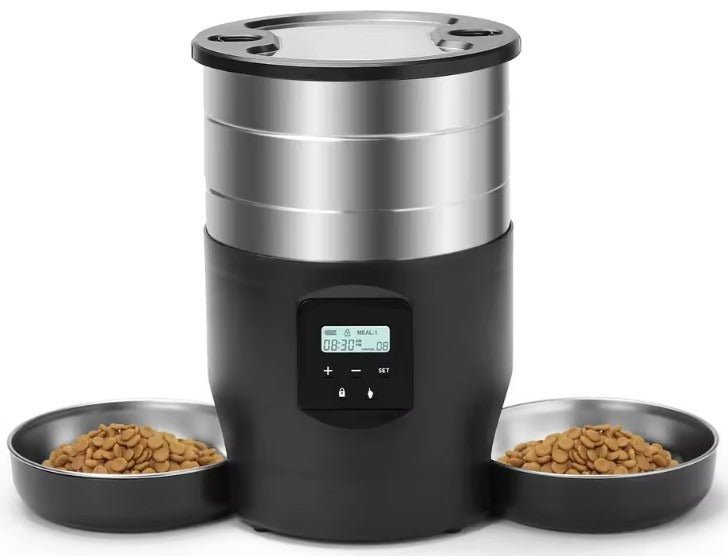 Distributeur de croquettes pour chat automatique couleur noir
