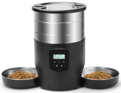 Distributeur de croquettes pour chat automatique couleur noir