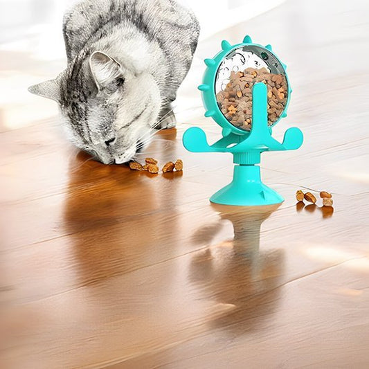 Distributeur de croquettes pour chat chat mange croquettes renverse distributeur