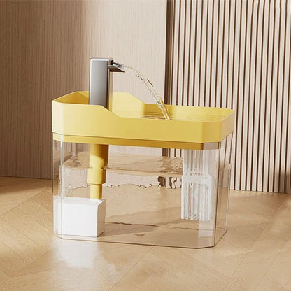 Distributeur eau chat couleur jaune
