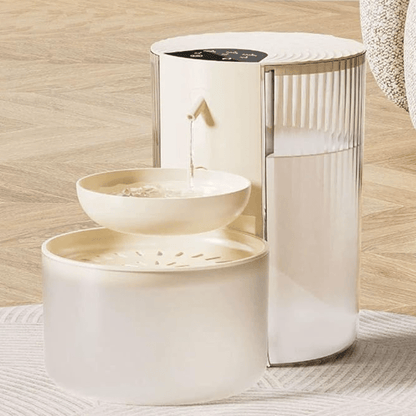 Fontaine a eau chat beige