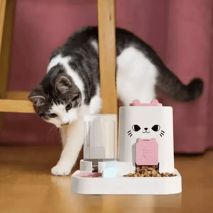 Gamelle automatique chat chat derriere gamelle rose