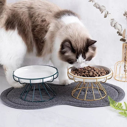 Gamelle chat chat mange support gamelle dore