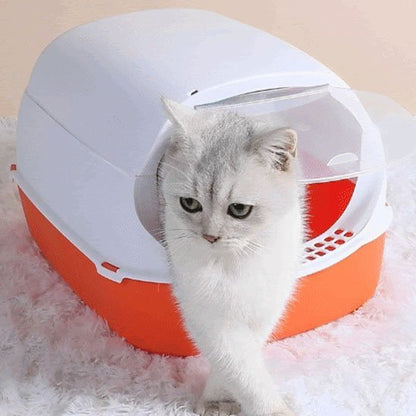 Litière bac chat chat sort bac couleur orange