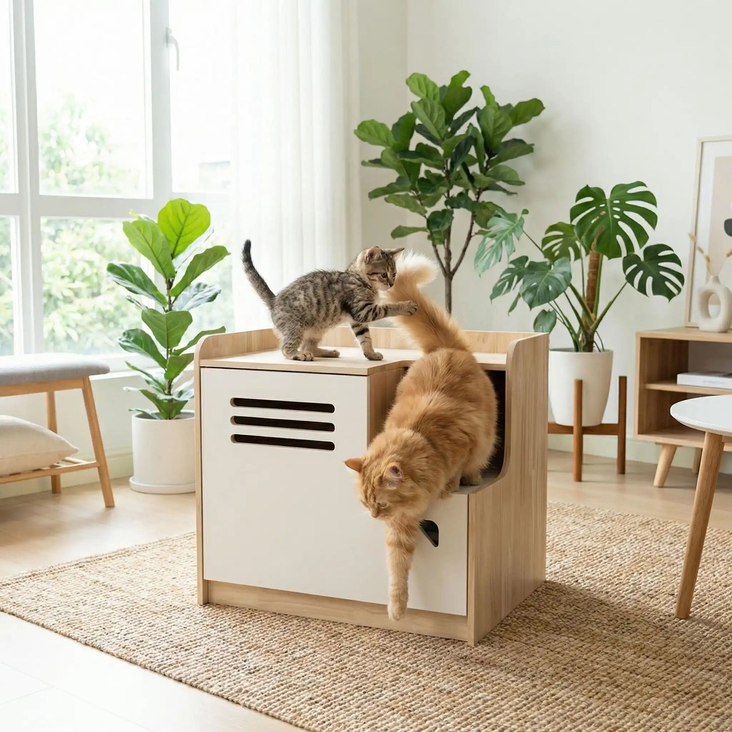 Litière chat meuble adapter à tous types de chats