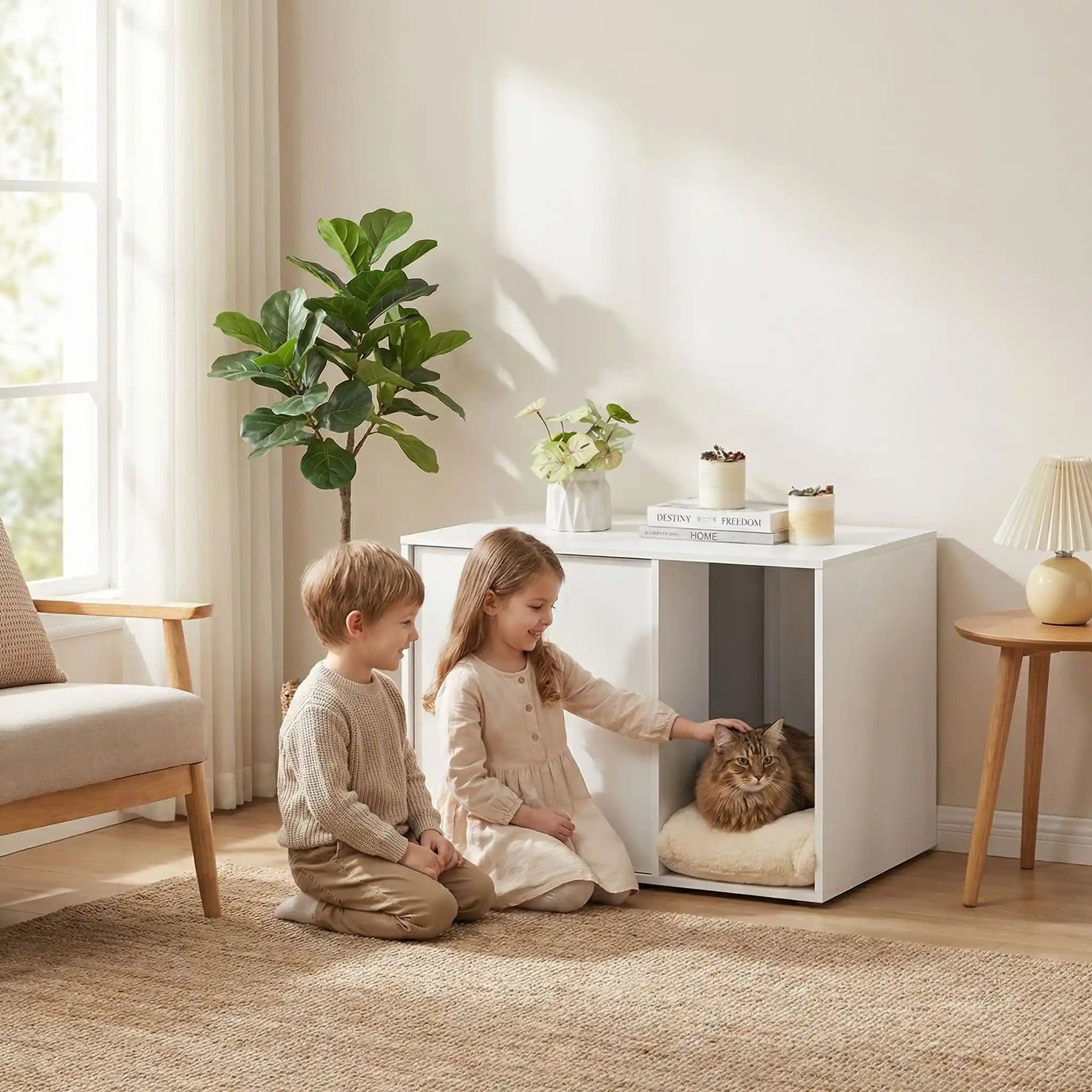 Litière meuble chat confort