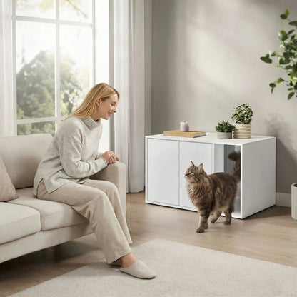Litière meuble chat élégante et esthétique