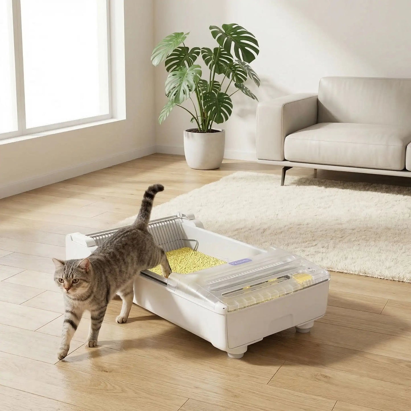 Litiere semi automatique chat espace genereux