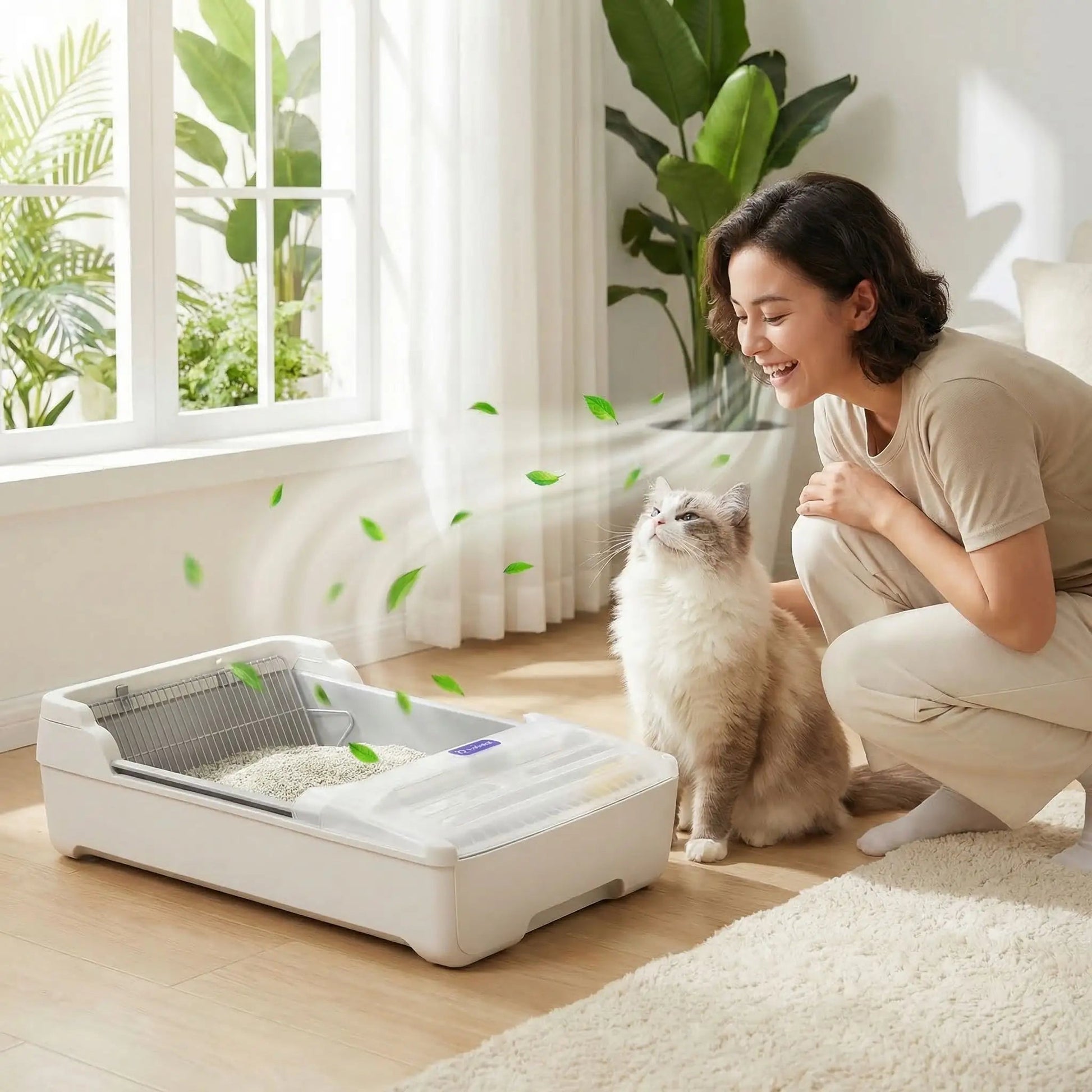 Litiere semi automatique chat garde fraicheur maison