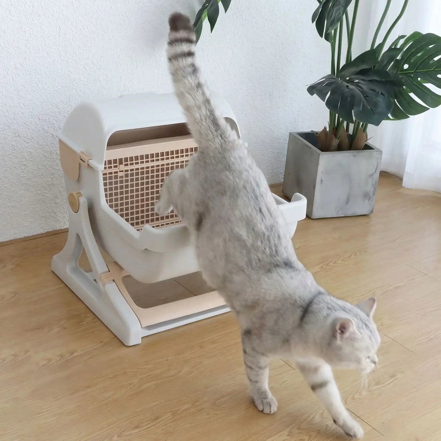 Litière semi automatique grande capacité