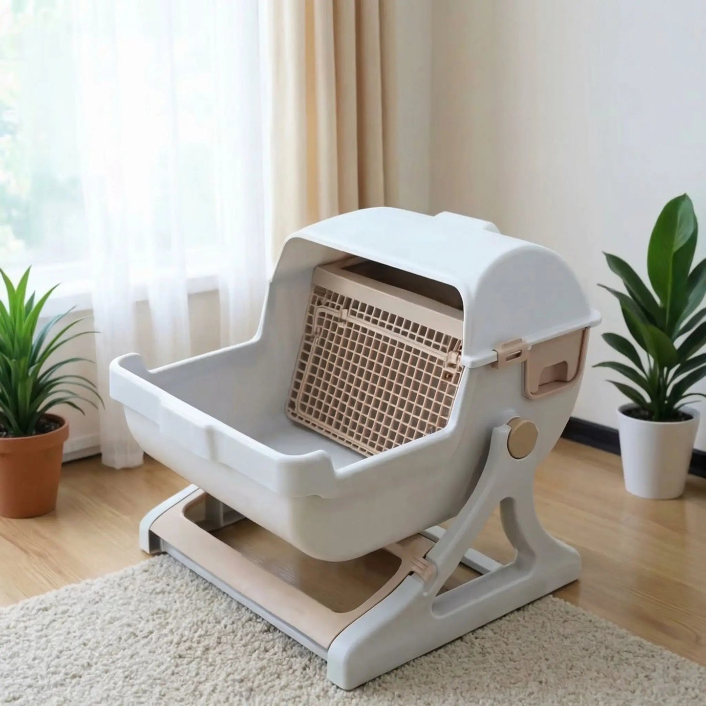 Litiere semi automatique interieur propre