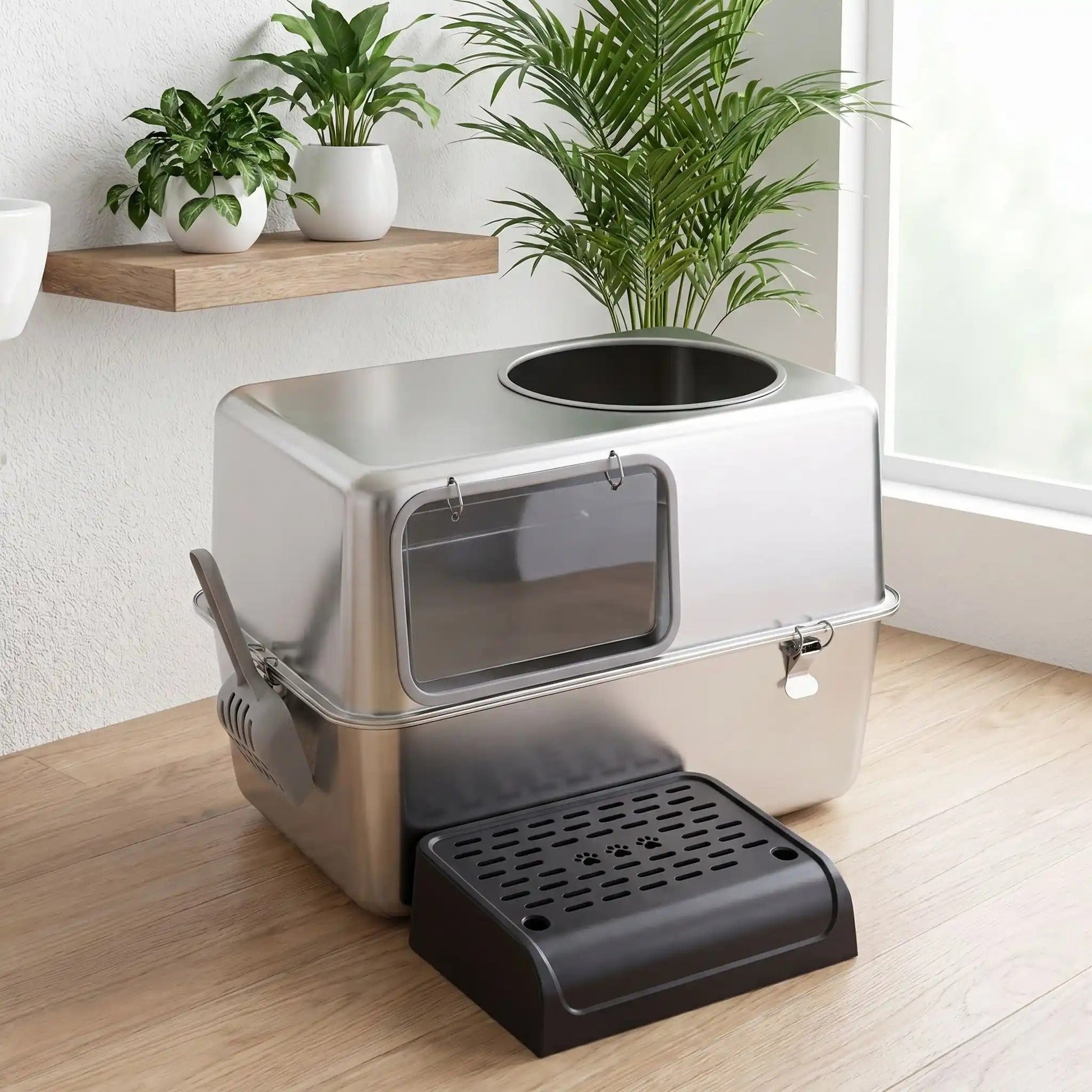 Maison de toilette pour chat anti odeur presentation 