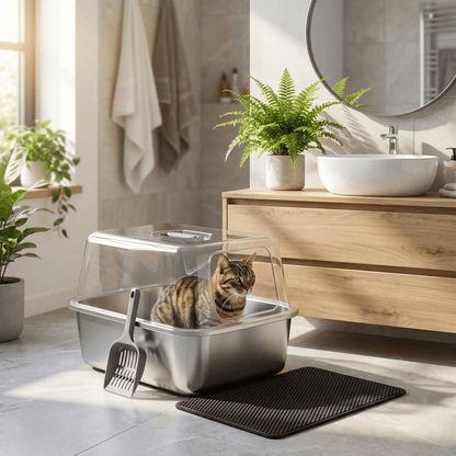 Maison de toilette pour chat anti odeur tranquilite