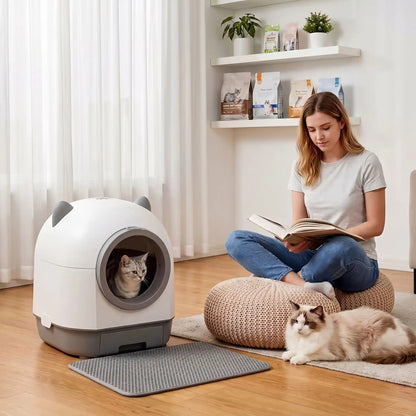 Maison de toilette pour chat autonettoyante anti-odeurs 
