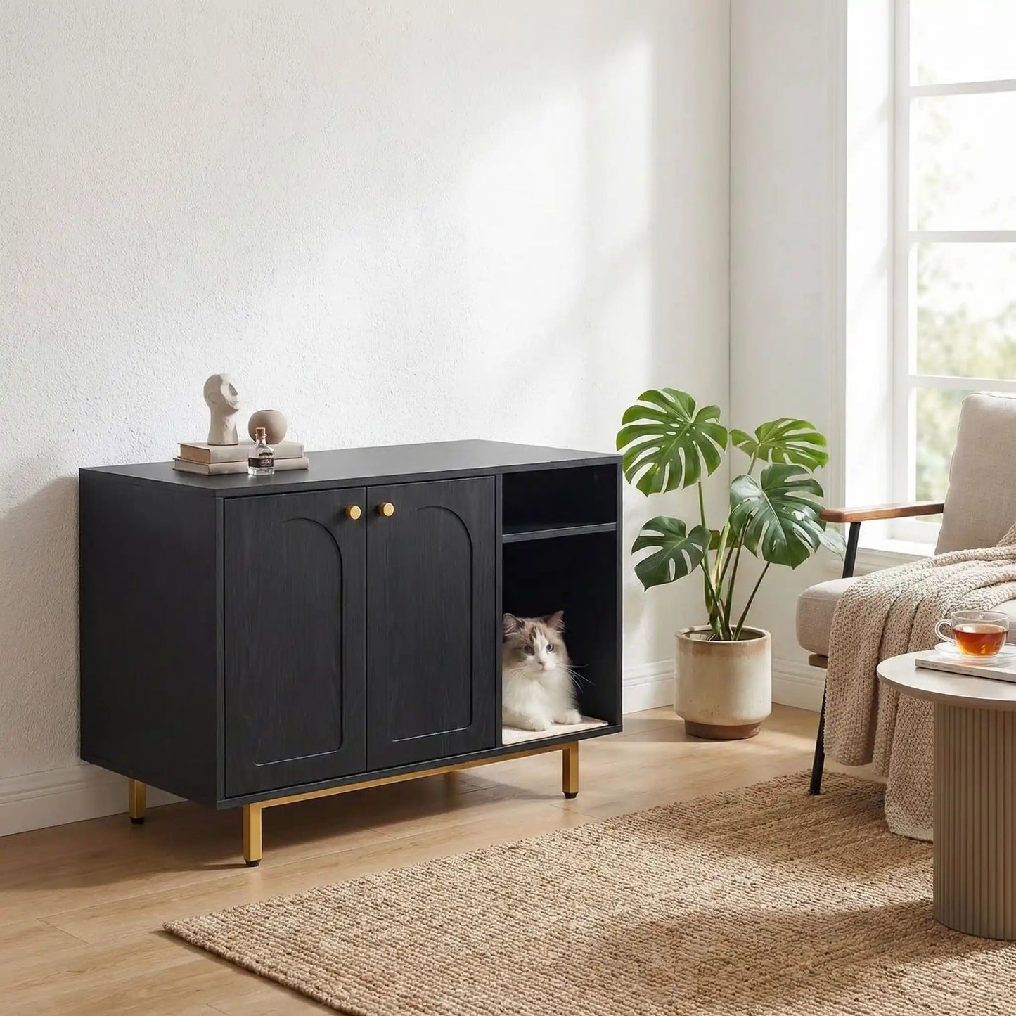 Meuble litière chat tranquilité esprit