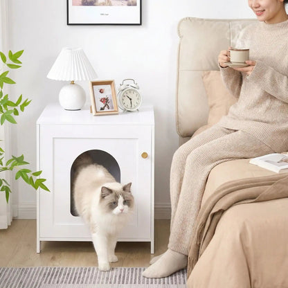Meuble pour litière chat maison épanouie