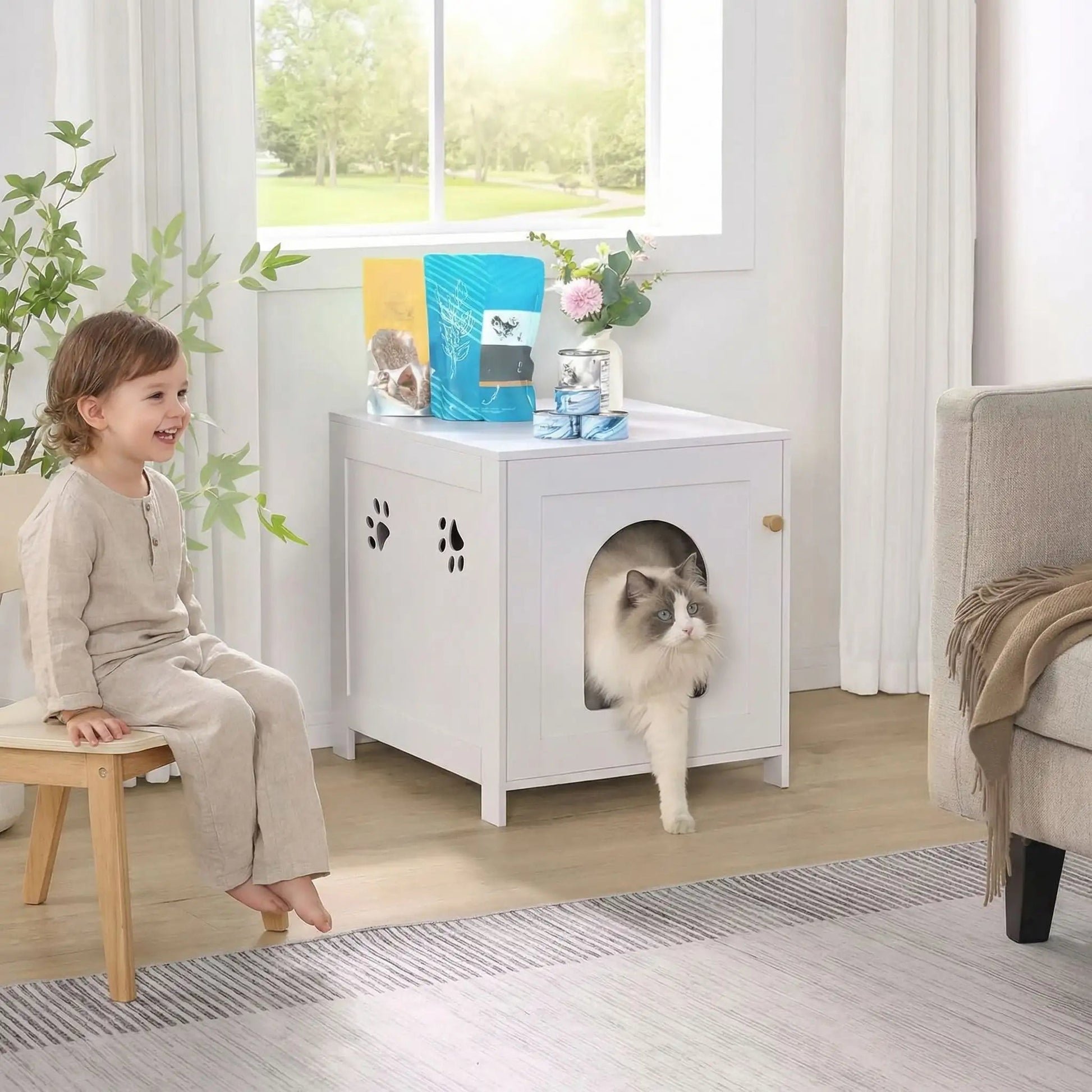 Meuble pour litière chat sublime votre maison