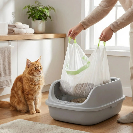 Sacs à litière pour chat personne change sac litière