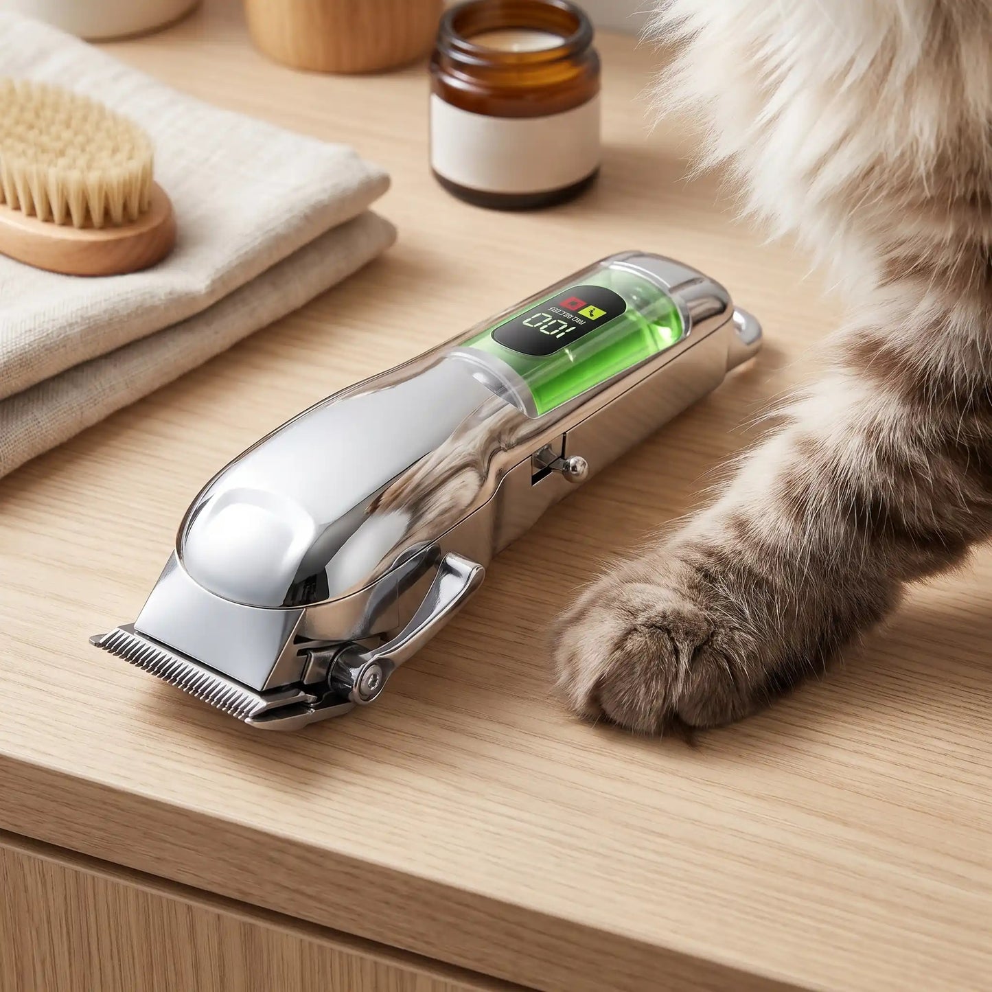 Tondeuse pour chat poil long silencieuse batterie intégrée