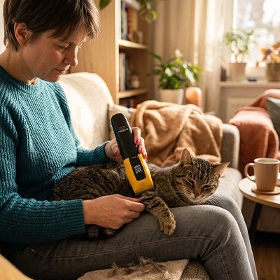 Tondeuse silencieuse pour chat coupe précise