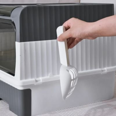 Bac à litière chat avec pelle nettoyage