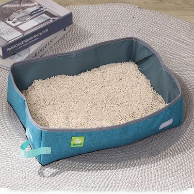 Bac a litiere chats bac couleur turquoise