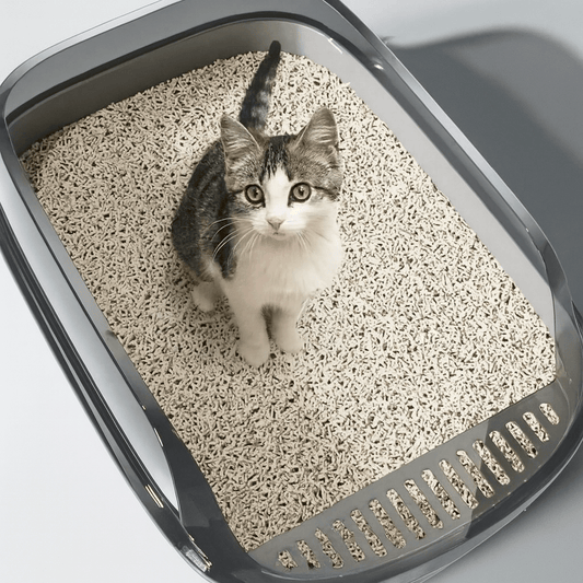 Bac a litiere pour chat chaton dans bac